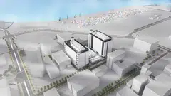 A scale model of the facility, which is scheduled to begin operations in early 2028.