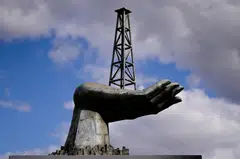 A structure near the headquarters of Venezuela's state-run oil company PDVSA in Caracas. Vitol and Trafigura have been granted contracts to sell 30 million to 50 million barrels of Venezuelan oil.