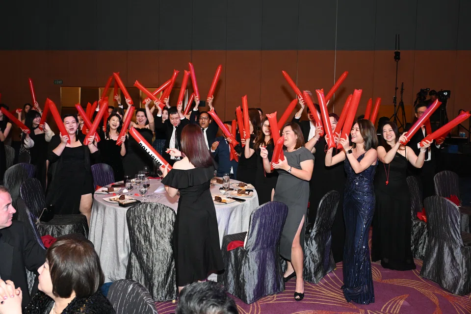 The Pollisum table celebrating the company’s winning the second top E50 award.
