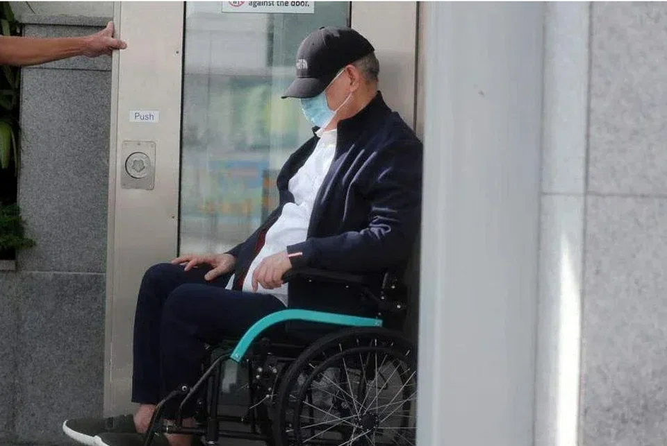 Former oil tycoon Lim Oon Kuin, also known as OK Lim, arriving at the State Courts on Apr 24. 