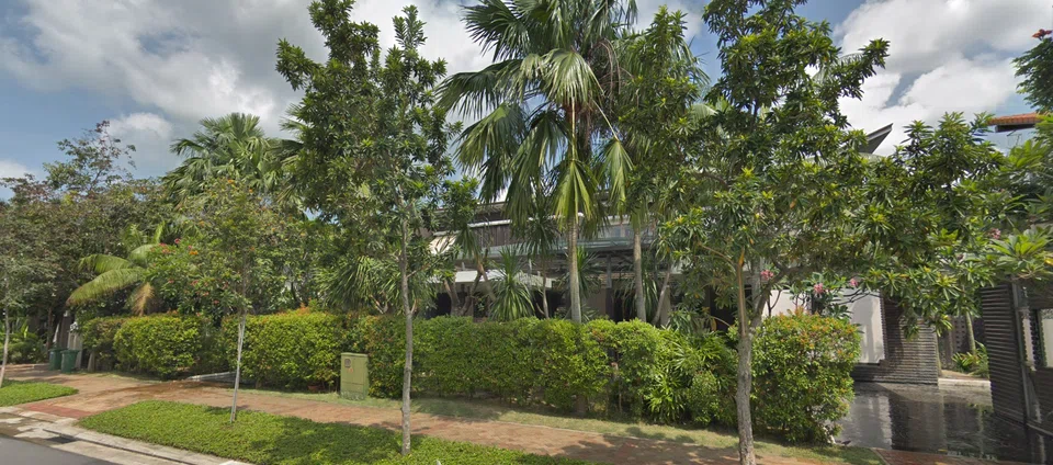 This bungalow along Ocean Drive transacted recently at S$34.5 million is one of about 350 villas in Sentosa Cove.