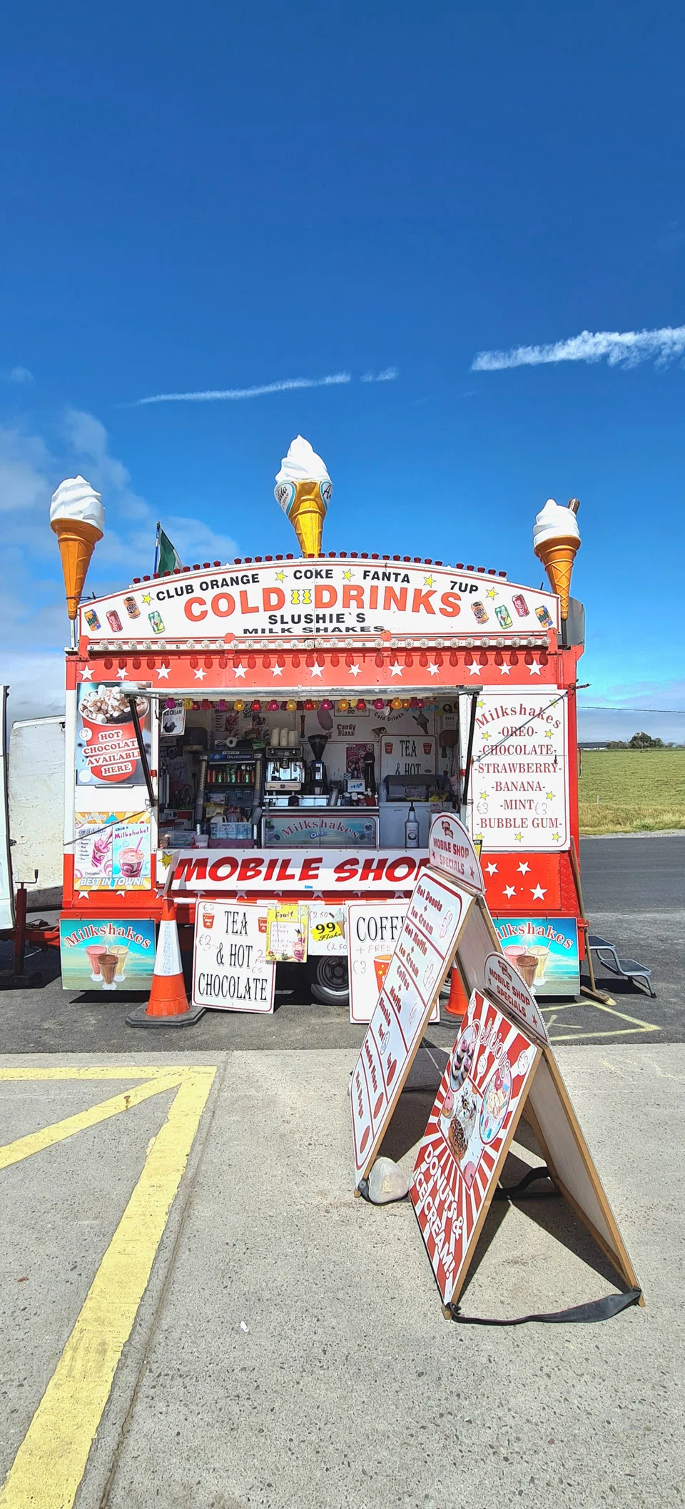  Summertime a mobile truck stop at a beach near Dingle.