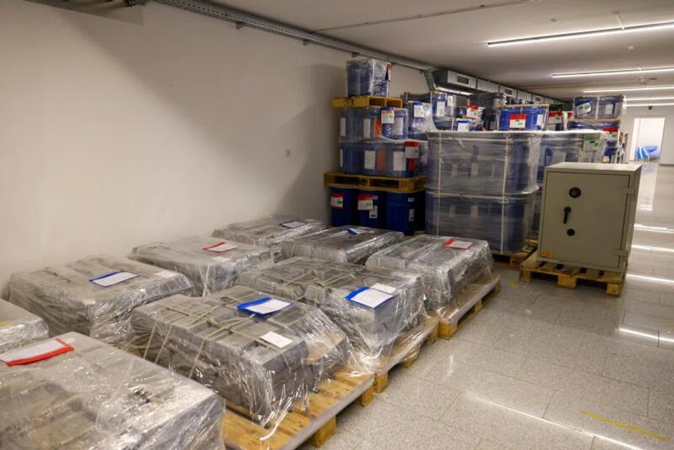 The suspension of “dual-use items” related to gallium, germanium, antimony (top) and super-hard materials to the US takes effect from Sunday until Nov 27, 2026