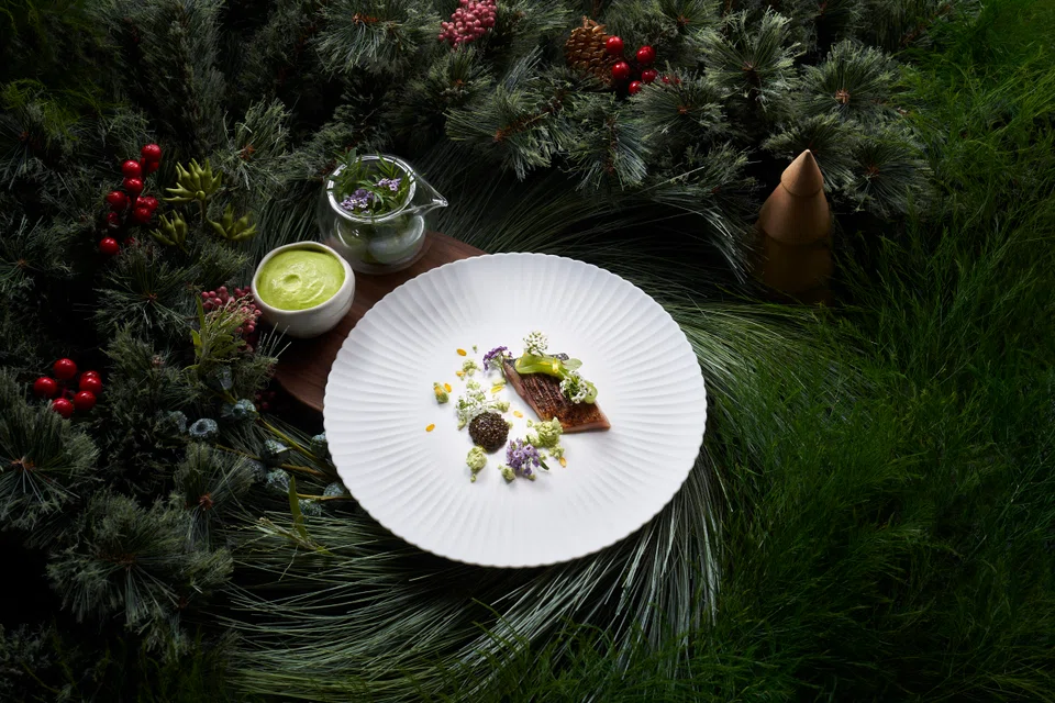 La Dame De Pic’s Christmas menu includes a wild mackerel and caviar dish.