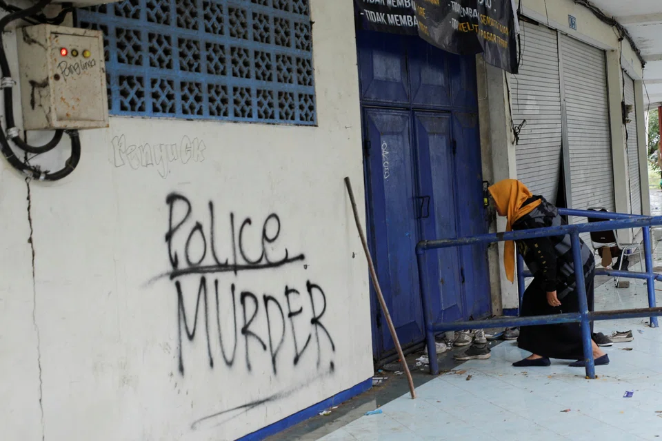 A gate of the Kanjuruhan Stadium, the site of a riot and stampede following a soccer match between rival teams Arema and Persebaya in Malang, East Java, on Oct 1.   