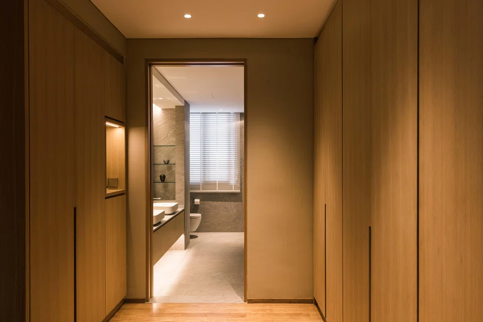 The walk-in wardrobe and master bathroom.