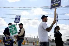 The vote in Canada - with 54 per cent approving - came two days after the United Auto Workers expanded its US strike against General Motors and Stellantis while holding off against Ford, which the union said had done more to meet demands.
