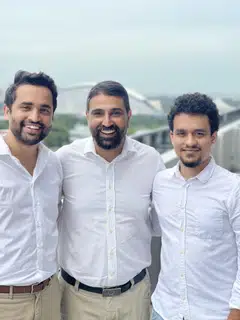 Multiplier co-founders (from left) Sagar Khatri, Amritpal Singh and Vamsi Krishna. The global employment platform enables companies to hire and pay remote workers while complying with local laws.