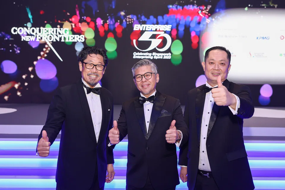 The team from JGL Worldwide (SG). From left: Desmond Gay, chairman; Daniel Lim, chief executive officer and David Hia, chief operating officer.