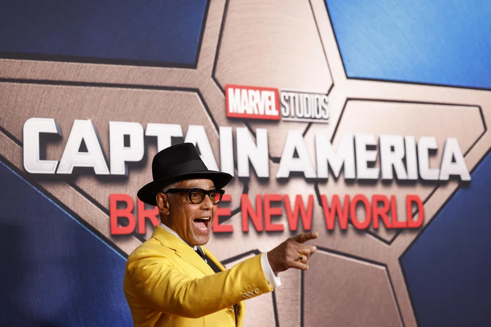 US actor Giancarlo Esposito attends the premiere of the film "Captain America: Brave New World" at the TCL Chinese Theatre in Los Angeles.