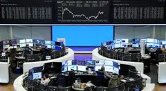 The Stoxx 600 index ended 1 per cent lower at 590.59 on Tuesday, giving up earlier gains.