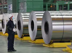 Steel rolls at a factory in Nantong in China's eastern Jiangsu province. China’s last property cycle peaked in the first half of 2021, ending an unprecedented steel boom from which the market still hasn’t recovered.