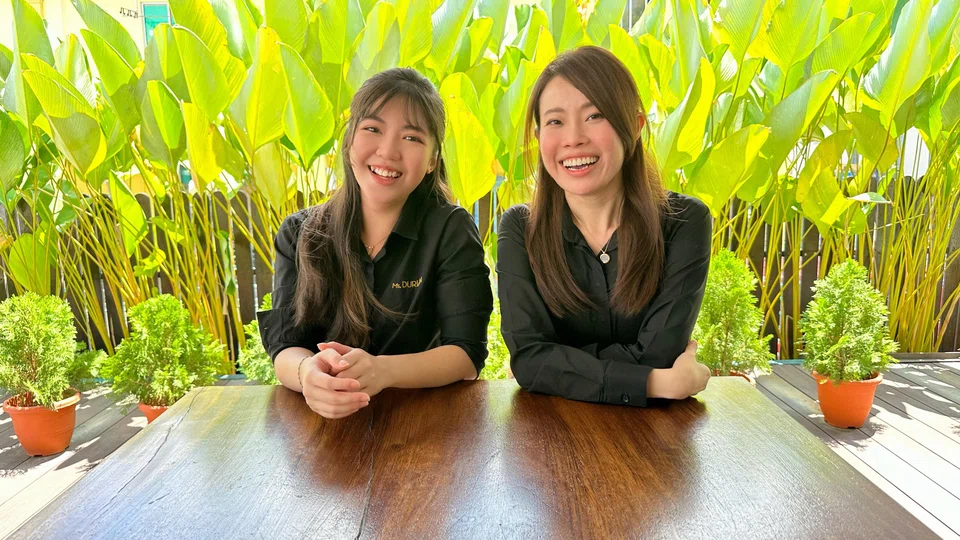 Ling Goh (right) founded Ms Durian in 2019 and works closely with co-owner Jeslyn Tan. 