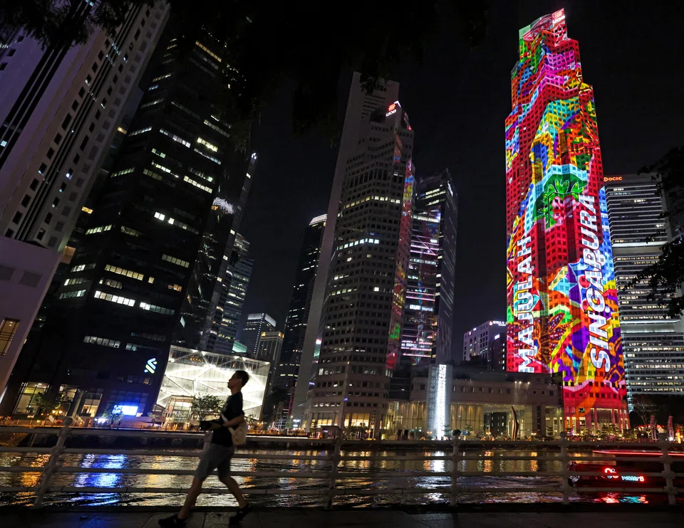 UOB Plaza 1 will feature a nightly light show in the run-up to this year's National Day.