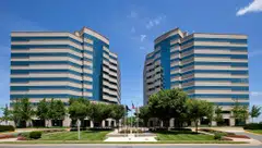 Manulife US Reit’s Centerpointe I & II, in Fairfax, Virginia. The Reit halted distributions last year, following a breach in loan covenants after valuations fell. 