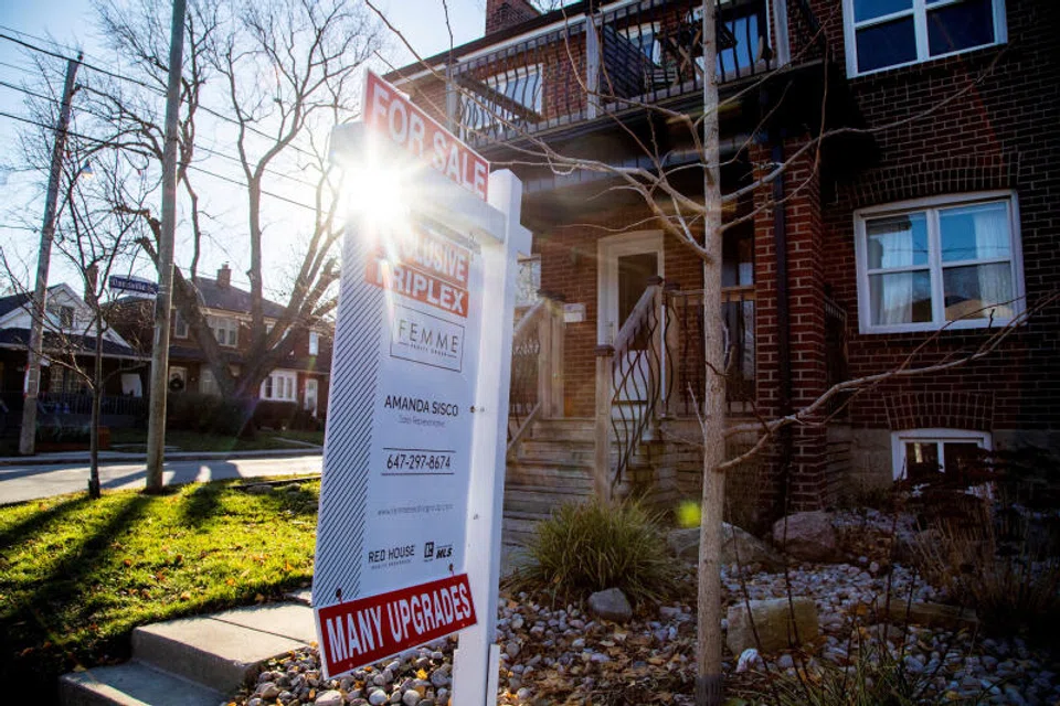 The benchmark price of a home in Canada’s largest city fell 5.4 per cent in April from a year earlier to C$1.01 million.