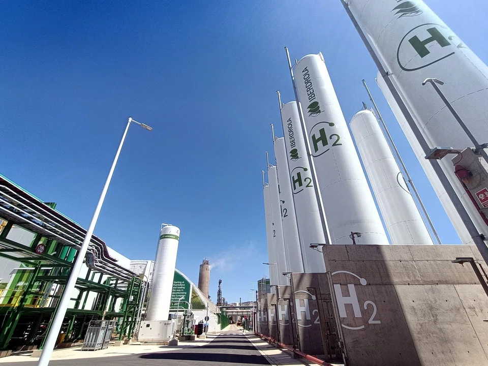 A green hydrogen plant built by Spanish company Iberdrola in Puertollano. 