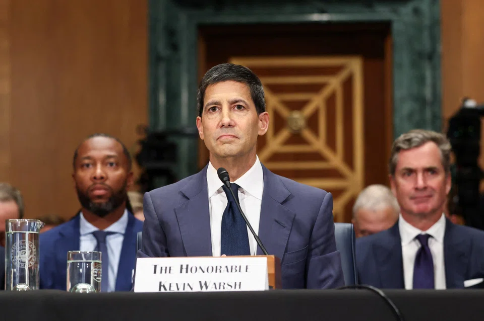Kevin Warsh, US President Donald Trump's nominee to be next chair of the Federal Reserve, attends a Senate Banking Committee confirmation hearing on Capitol Hill in Washington, DC, on Apr 21.
