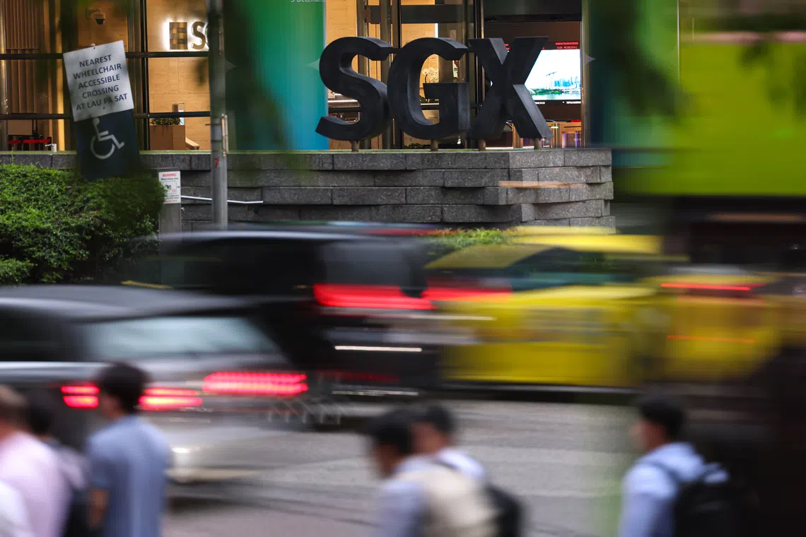 The benchmark Straits Times Index lost 4.87 points to finish at 4,570.61.