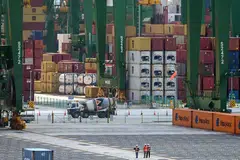 PSA started to use the first of three new berths at Tuas on Monday.