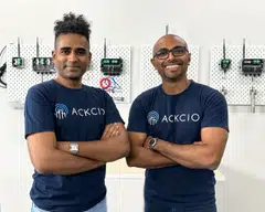 Ackcio co-founders Mobashir Mohammad (left), chief technology officer, and Nimantha Baranasuriya, chief executive officer. Both met at a lab in the National University of Singapore while pursuing their doctorates.
