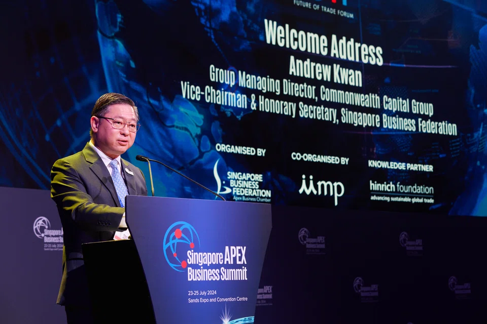The initiative was launched by SBF vice-chairman Andrew Kwan at the inaugural Future of Trade Forum at the Singapore Apex Business Summit on Thursday.