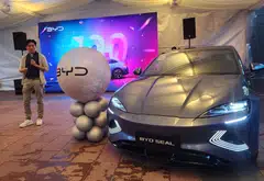 James Ng, managing director of BYD Singapore and the Philippines, at the launch of the new version of the BYD Seal that uses a Category A Certificate of Entitlement on Wednesday.