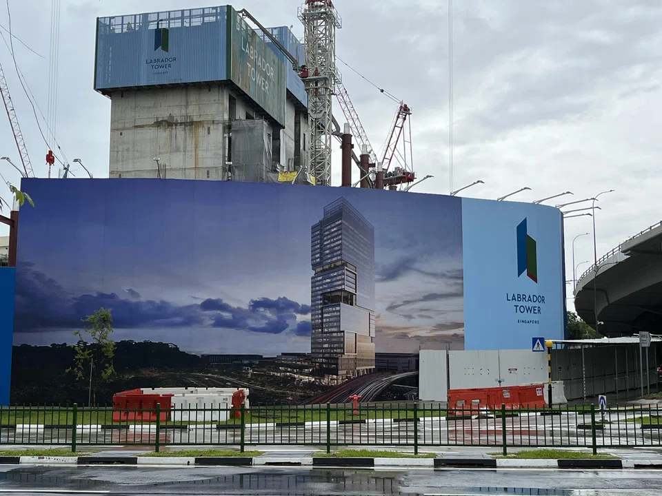 The Labrador Tower project on Pasir Panjang Road is expected to be completed next year.