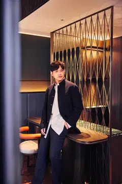 Vinson Keefe Anggasaputro has tried his hand at a variety of entrepreneurial pursuits. He wears a ⁠shirt, blazer and trousers from Shanghai Tang.