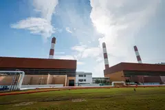 The building on the left was demolished in 2024 to make way for the YTL PowerSeraya's new 600MW hydrogen-ready combined-cycle gas turbine at Pulau Seraya Power Station on Jurong Island.