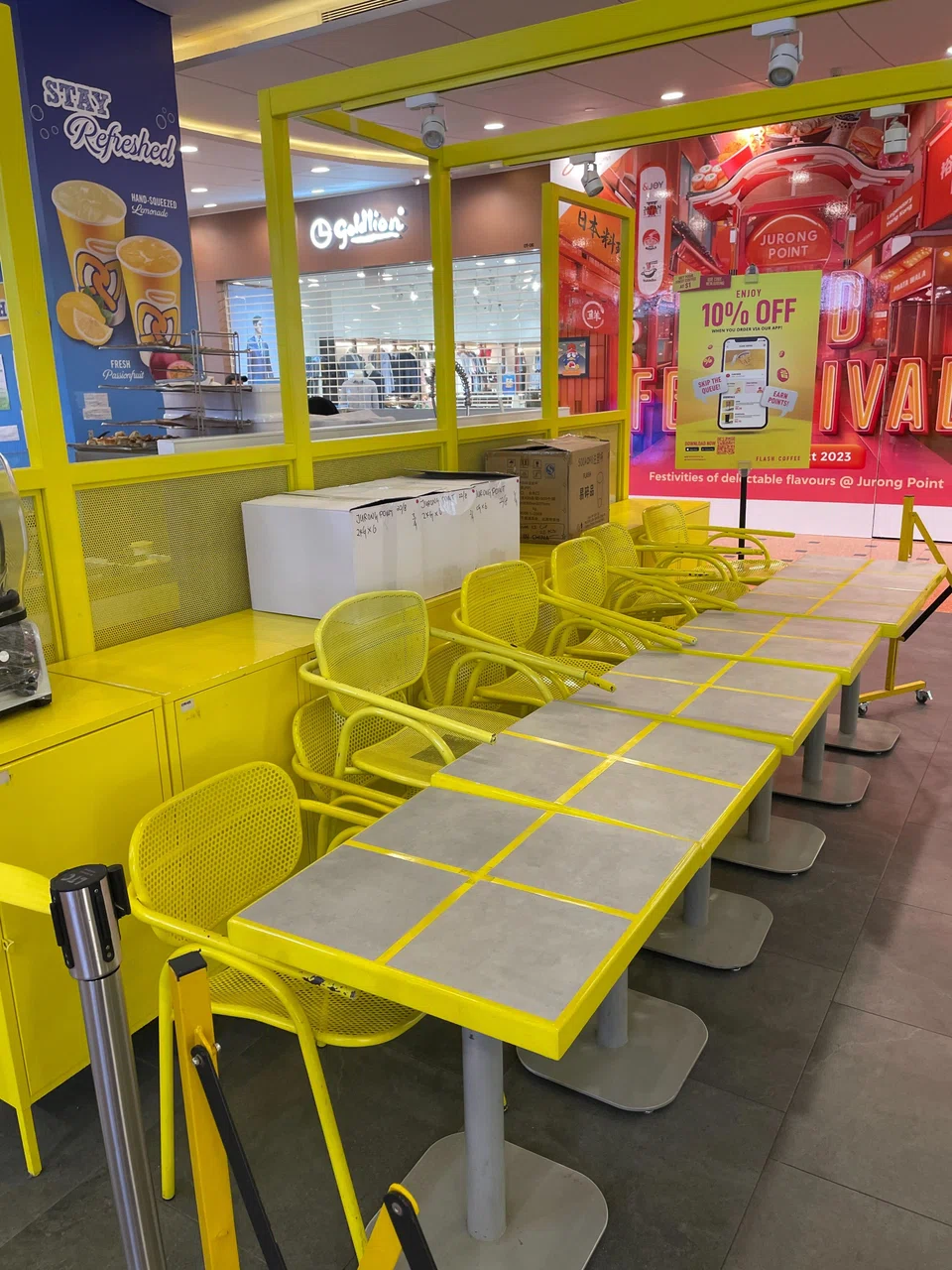 The Jurong Point outlet was empty and closed when BT visited on Friday morning, with no sign of the "ON STRIKE" notice shown in a TikTok video.
