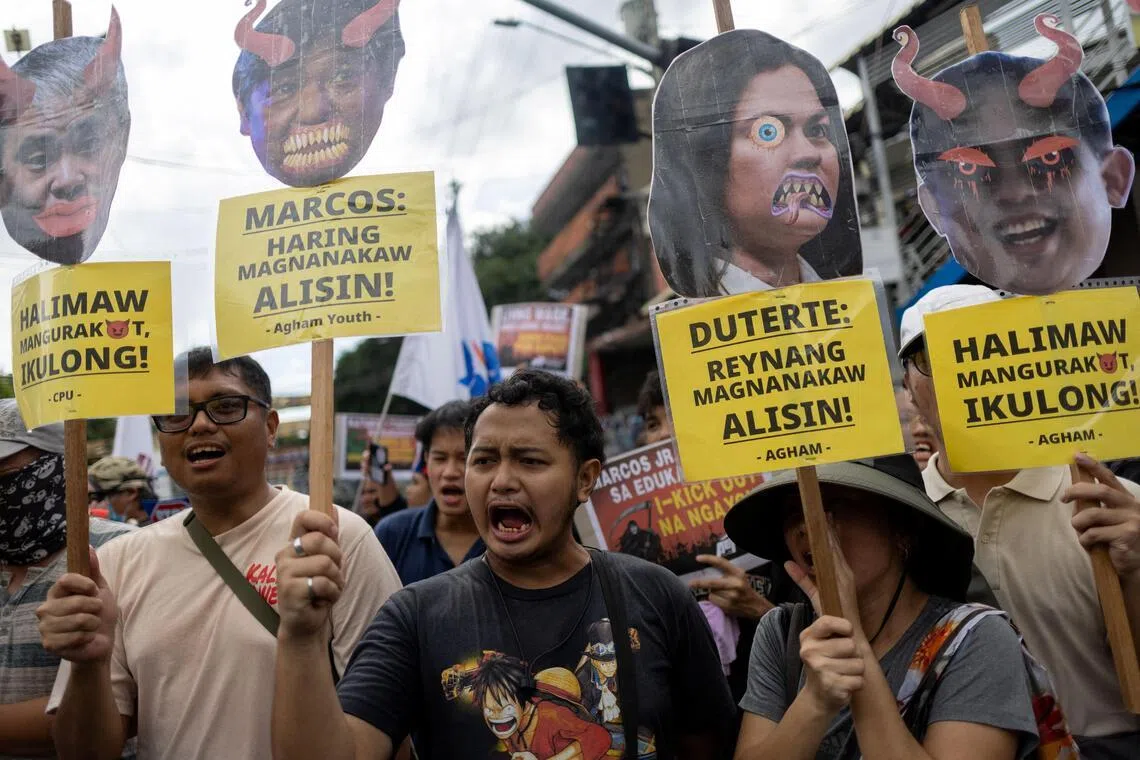 Filipino activists staged a Halloween-themed protest against government corruption in the capital of Manila in October.