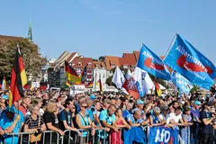 A campaign rally by the far-right Alternative for Germany party ahead of the Thuringia state elections. To keep fringe parties at bay and remain a dependable partner for international allies, Germany must rediscover its economic and political mojo.