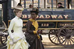 Not even the rich in America were benefiting from the extremely high income and wealth inequality of the Gilded Age.
(Photo) Television still from 'The Gilded Age' starring Louisa Jacobson (left) and Denee Benton.