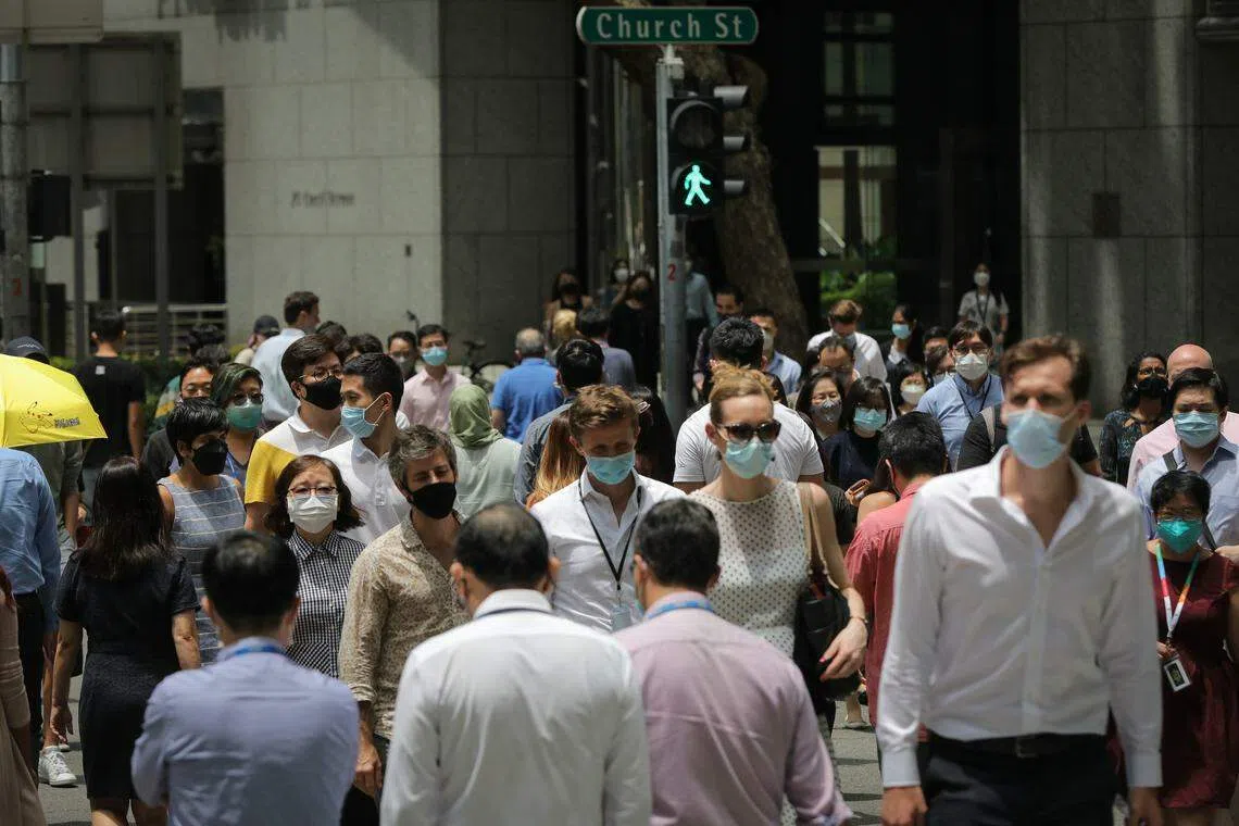 Footfall in the CBD's retail and F&B areas has reached about 70 to 80 per cent of pre-pandemic levels, says Knight Frank Singapore head of retail, Ethan Hsu.