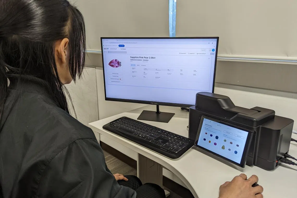Porolis Technologies' portable device, Kroma, scans gemstones, which are then analysed by a cloud-based AI service to identify key properties.