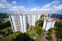 Located in District 18, the 419-unit condominium sits on a land area of 48,019 sq m.