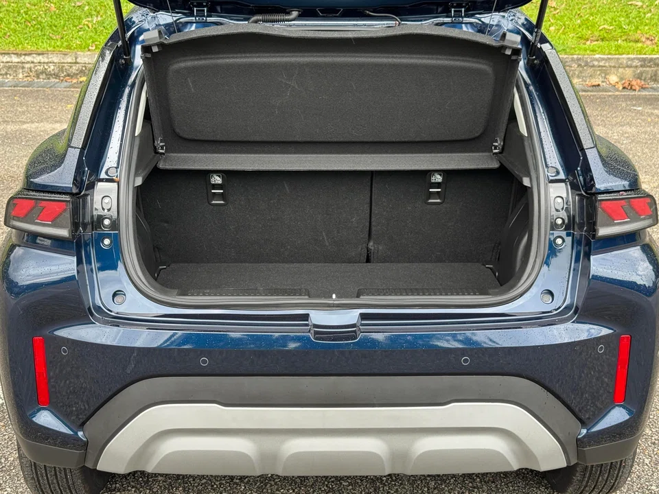 The  304-litre boot is deep enough to handle an airport run.