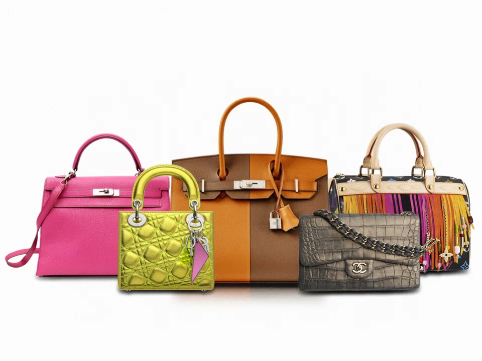 From left: Hermes' Kelly, Dior's Lady Dior, Hermes' Birkin, Chanel's Classic Flap, and Louis Vuitton's Speedy.