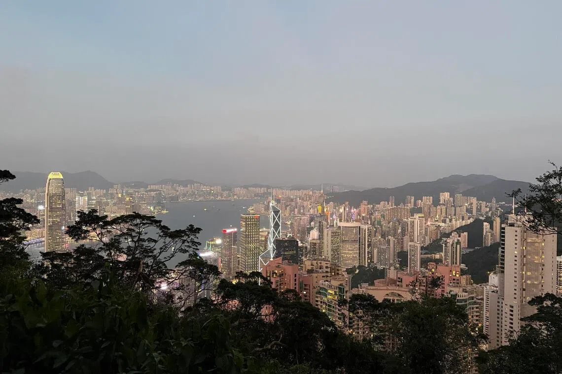 Views from the Victoria Peak tourist hotspot on Hong Kong Island in October 2025.  Inflation risks tied to the global energy shock will dominate Asia’s economic calendar in the coming week. 