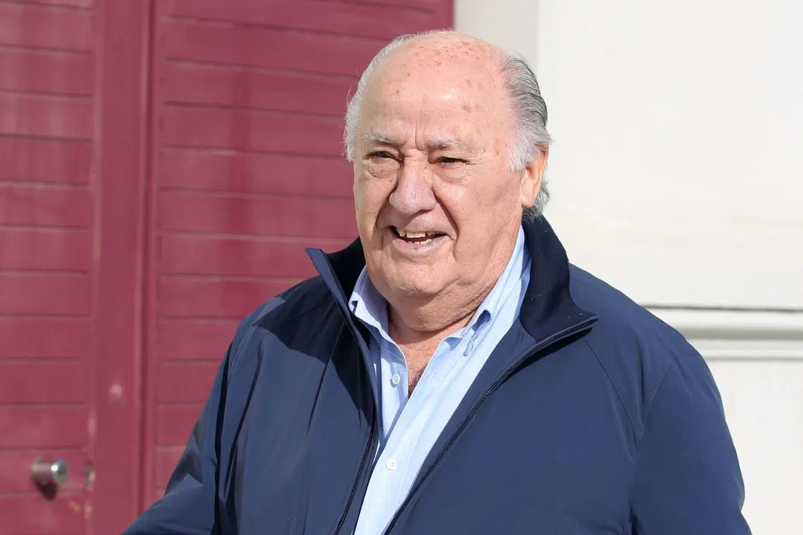 Zara founder Amancio Ortega, 89, has a net worth of about US$103.7 billion according to the Bloomberg Billionaires Index. 