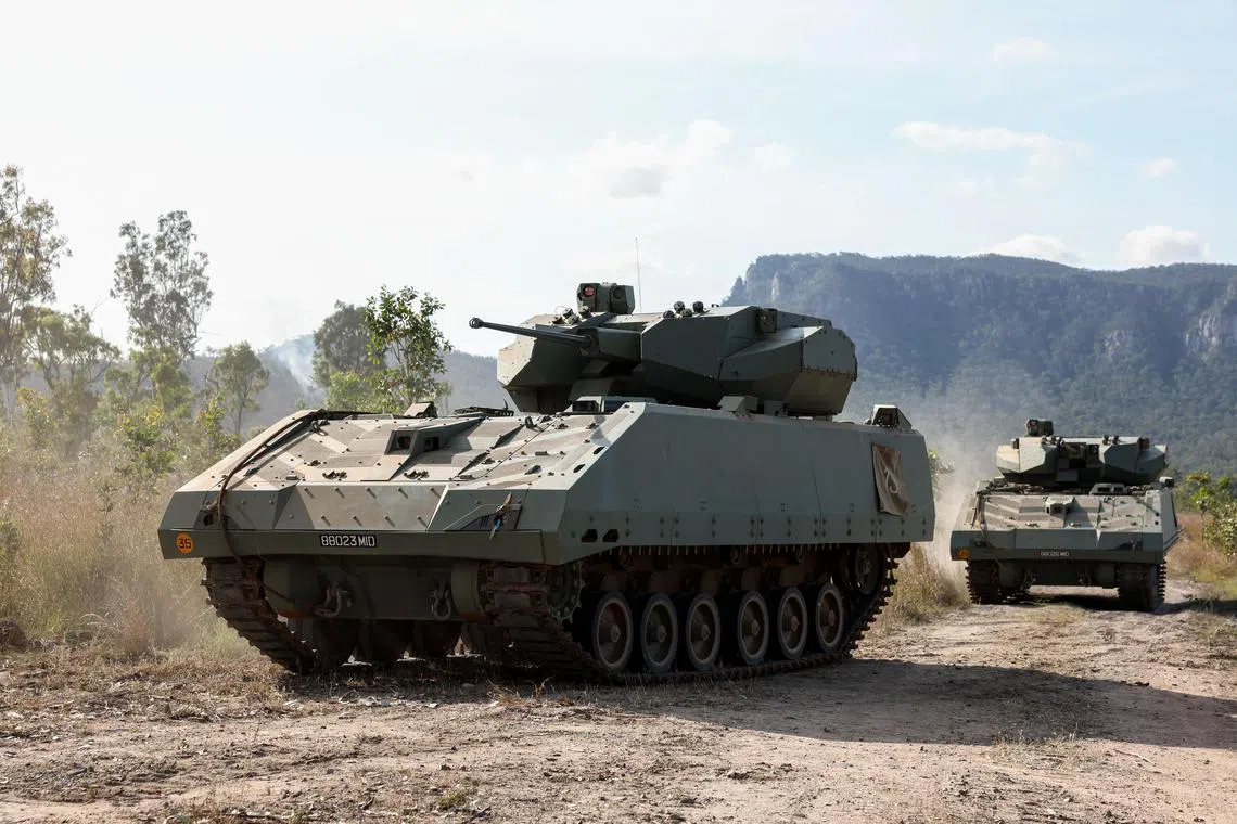 The Singapore Army’s Hunter armoured fighting vehicle. The capabilities of our modern military hardware outstrip our peers in the region, and protect our precious city state.