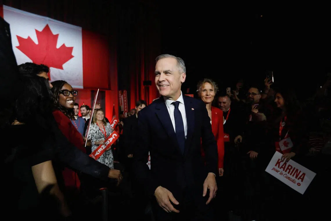 Former Bank of Canada and Bank of England governor Mark Carney won with 86 per cent of votes cast to be leader of Canada's ruling Liberal Party and will succeed Justin Trudeau as prime minister.