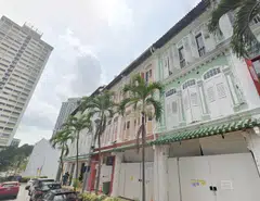 The three adjoining shophouses in Duxton Road are nearing the completion of a refurbishment.