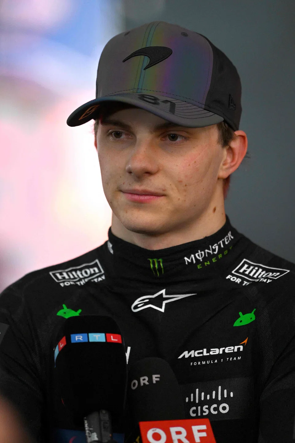 F1 driver Oscar Piastri says he spends about a day training in a simulator before each event, “getting a fundamental idea of what to do and where”.