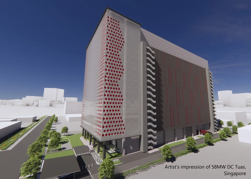 Artist impression of DC Tuas, which Singtel says will be one of the most efficient DC in the industry.