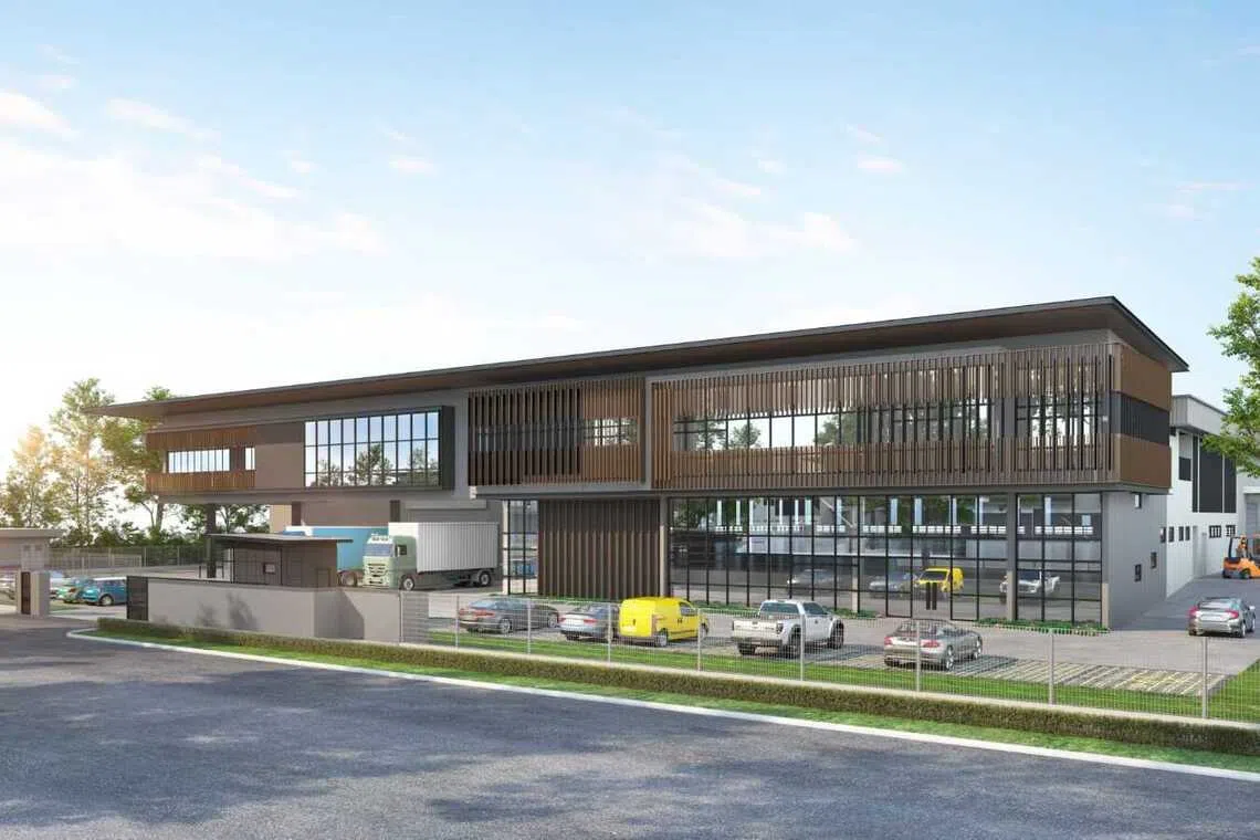 Artist’s impression of a 3-acre, 1.5-storey detached factory in i-TechValley industrial park catering to advanced manufacturing, logistics and technology driven industries.