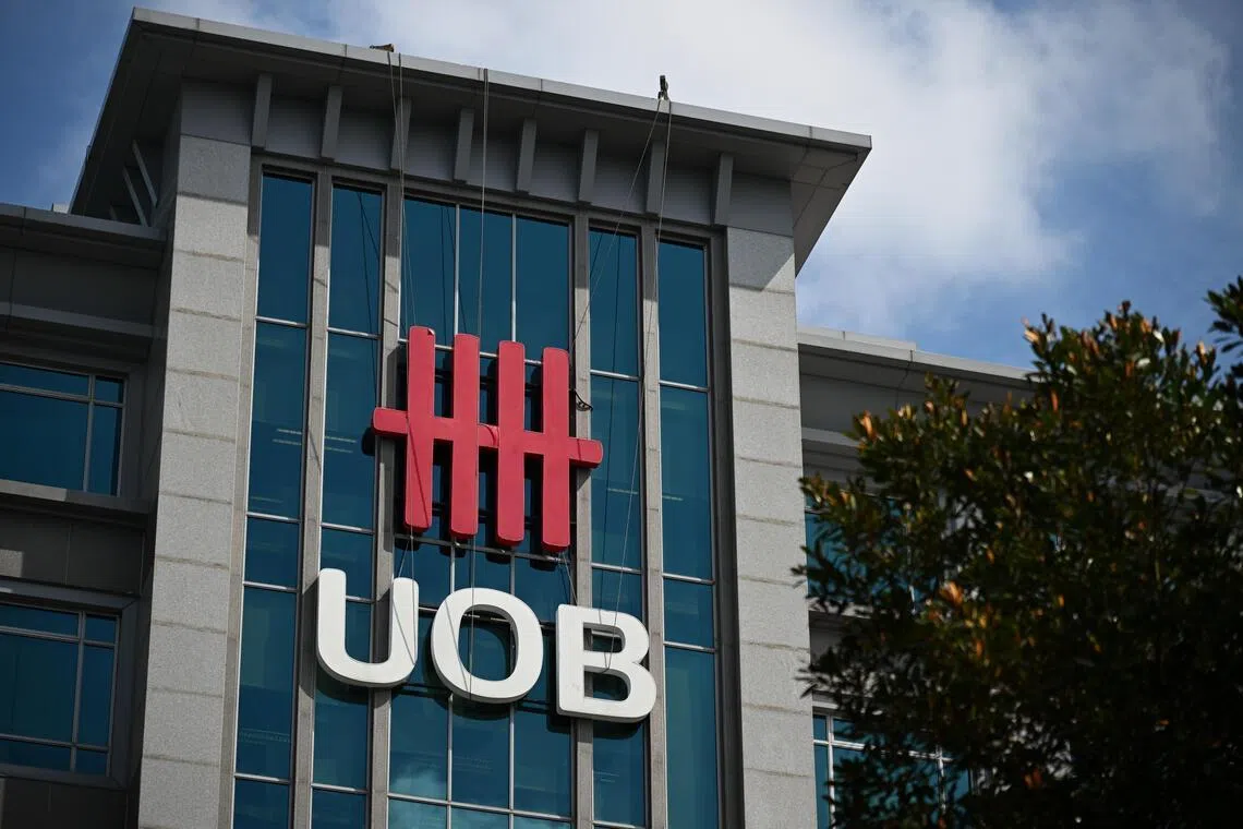 UOB shares ended Monday 2.5 per cent or S$1 lower at S$38.50.