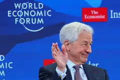 JPMorgan Chase CEO Jamie Dimon attends the 56th annual World Economic Forum meeting in Davos, Switzerland, Jan 21, 2026. 