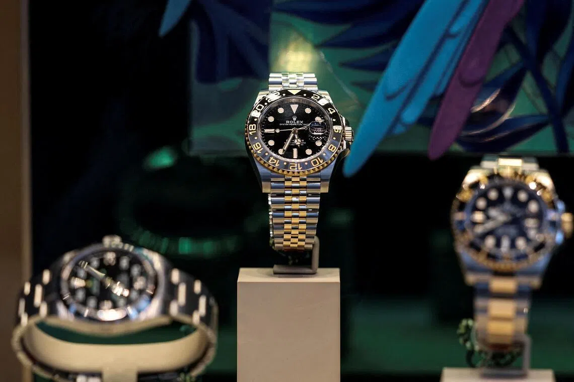 Exports of Swiss watches to the US have been gyrating because of import duties.